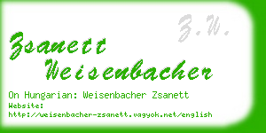 zsanett weisenbacher business card